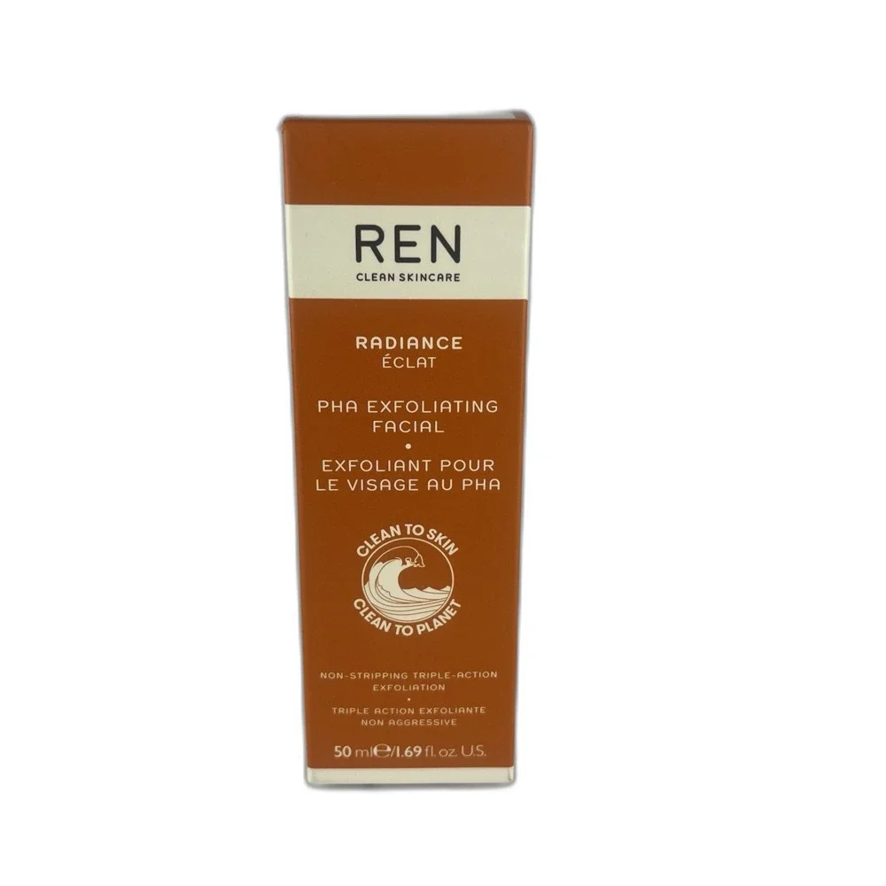 REN Clean Skincare Radiance PHA Exfoliating Facial 1.69 oz / 50 ml NEW Full-size